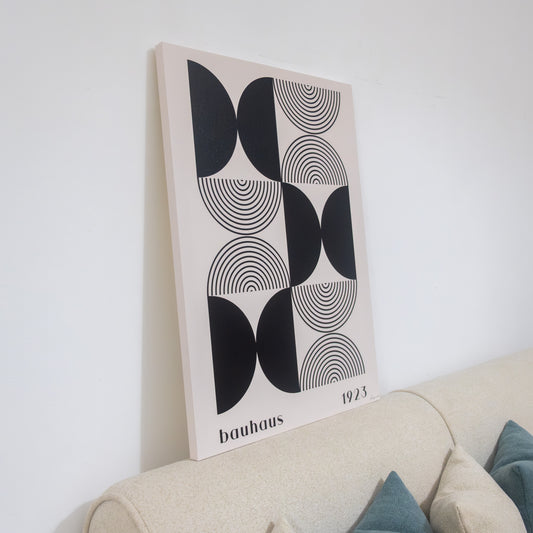 Tableau abstrait "Bauhaus Noir solo" Ab-BNS