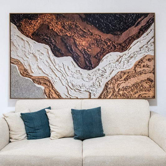 Tableau abstrait "Illusions de Terre" ab-IUT