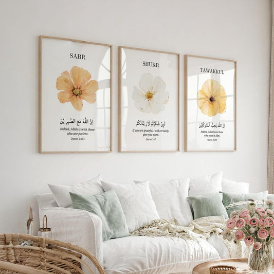 Trio Tableau islamique "Ambre" IS-AB