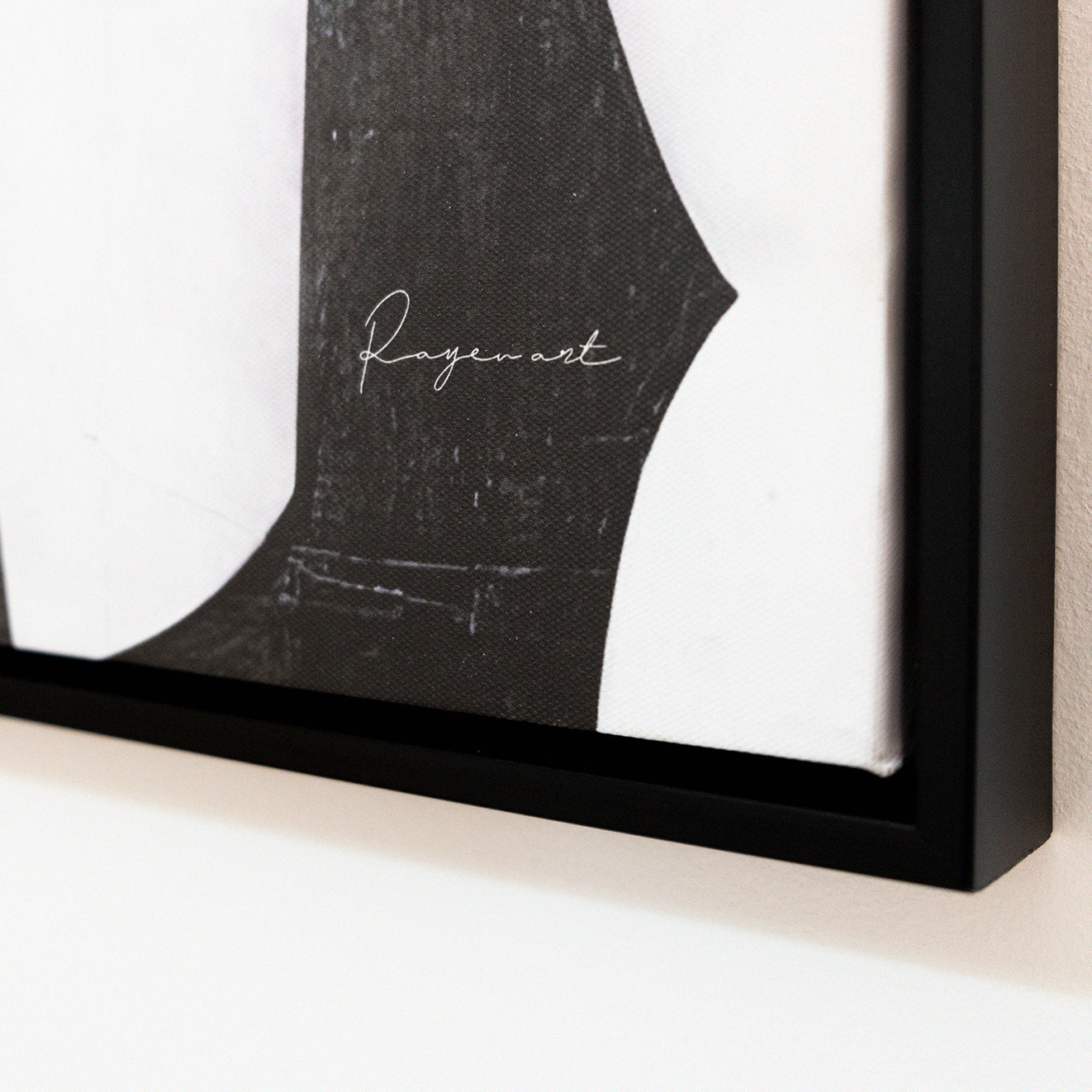 Tableau abstrait "Noir Énigme " Ab-NE