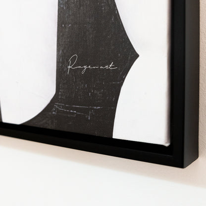 Tableau abstrait "Noir Énigme " Ab-NE