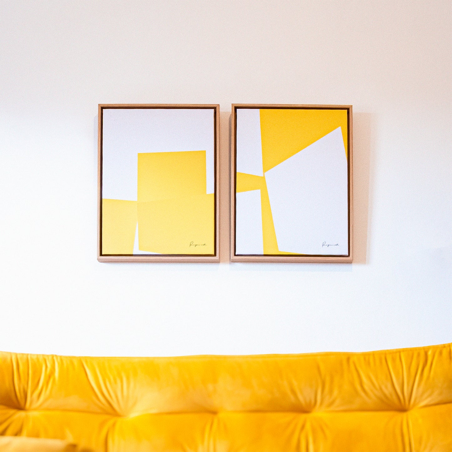 Duo Tableau Abstrait Énergie AB-JN