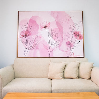 Tableau abstrait "Éclats de Pétales" ab-EP