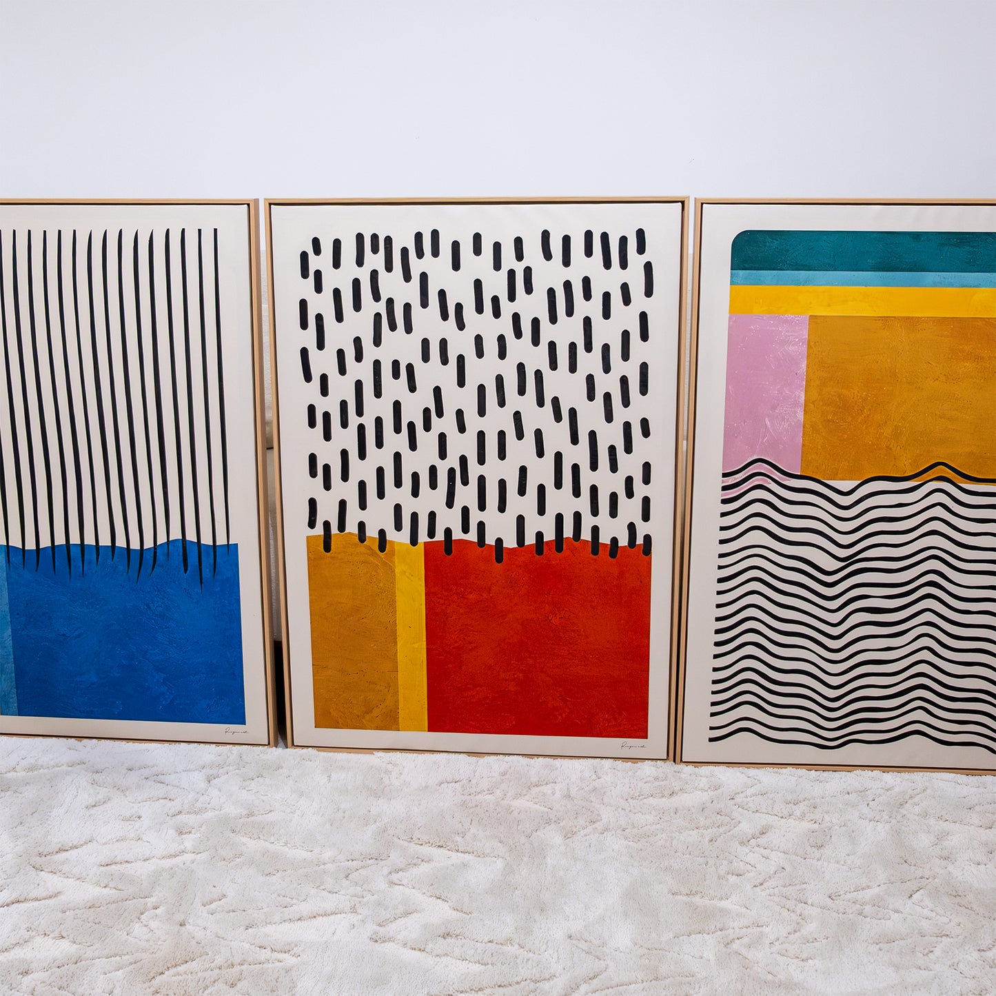 Trio Tableau abstrait "Horizon Abstrait" ab-HAB