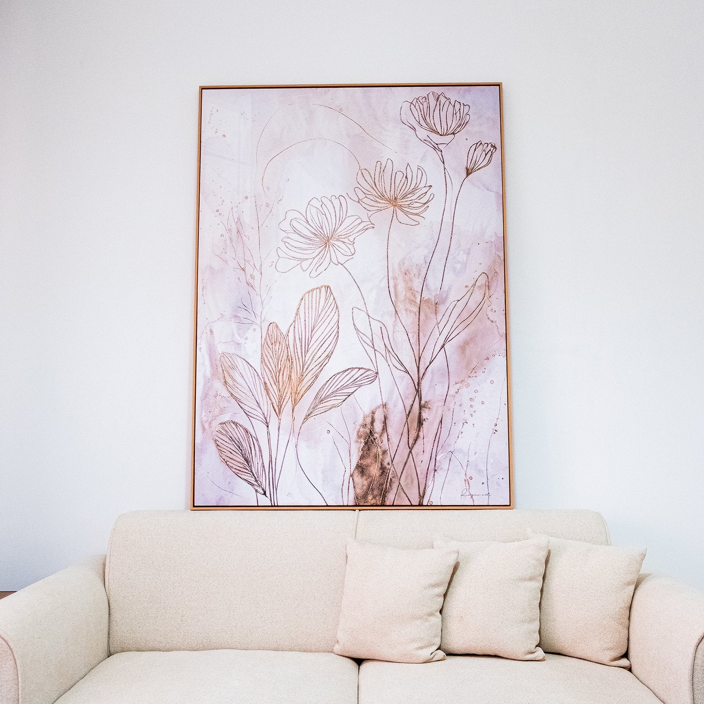 Tableau abstrait "Murmure Floral" ab-RM