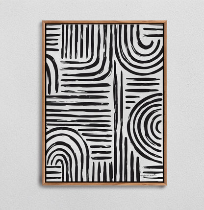 Tableau abstrait "Lignes Tribales" NA-LT