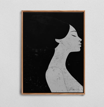 Tableau abstrait "Profil Lunaire" Ab-PL