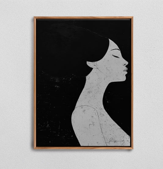 Tableau abstrait "Profil Lunaire" Ab-PL
