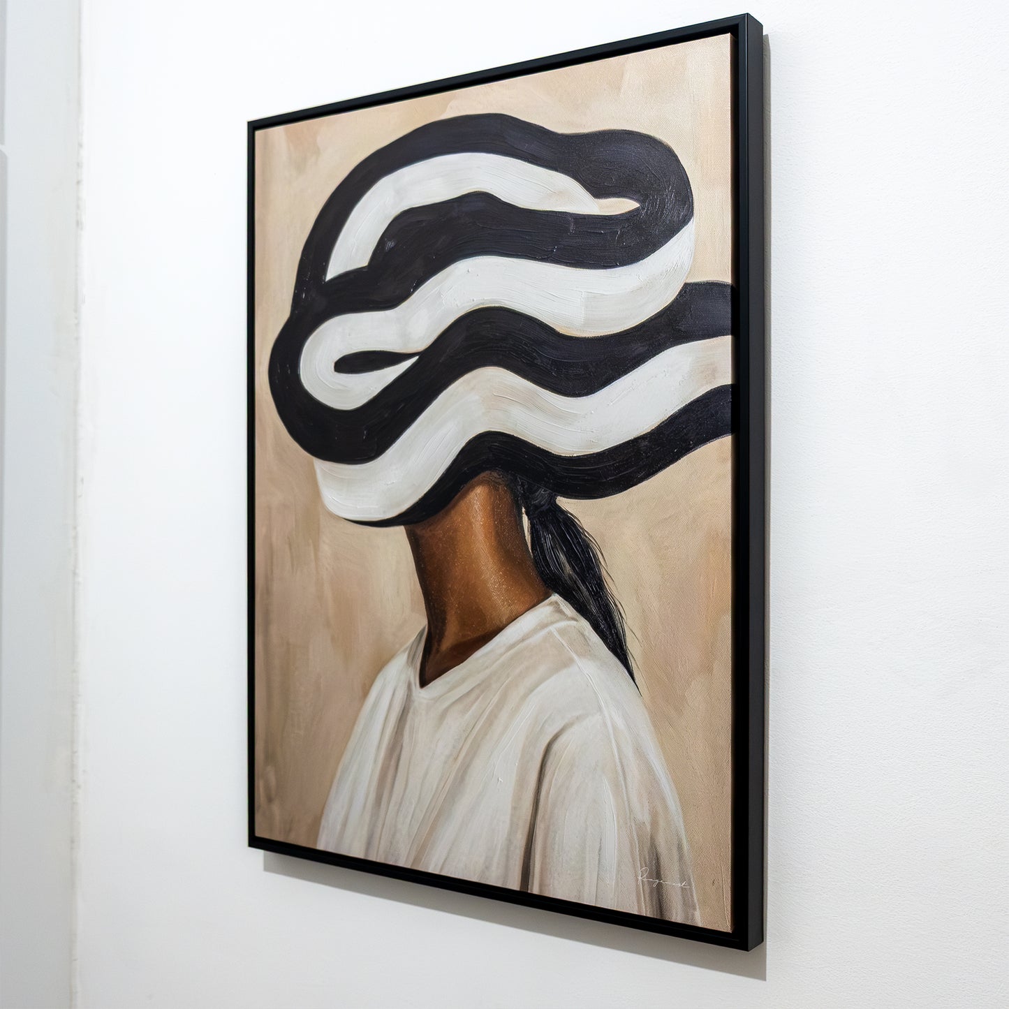 Tableau abstrait "Le Turban Zébré" Ab-TZB