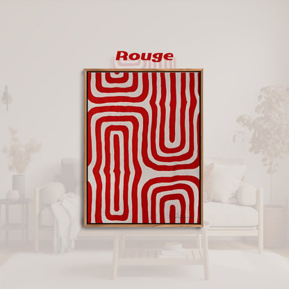 Tableau abstrait "Rouge Pulsation" Ab-RP