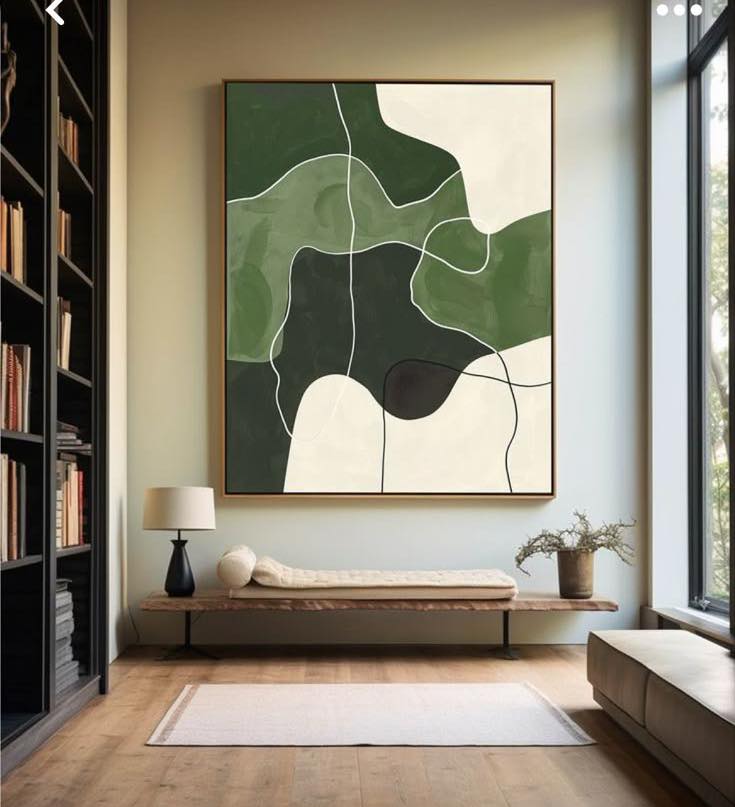 Tableau abstrait "Flow vert" Ab-FVT