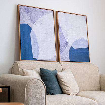 Duo Tableau abstrait "Nuances Célestes " Ab-NC