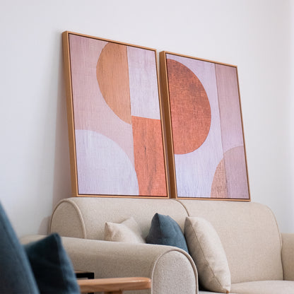 Duo Tableau abstrait "Soleil Terrestre " Ab-ST