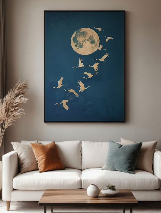 Tableau Nature "Envol sous la Lune" AB-ESL