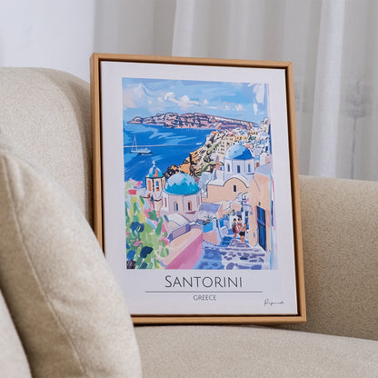 Tableau voyage "Santorini" VG-ES