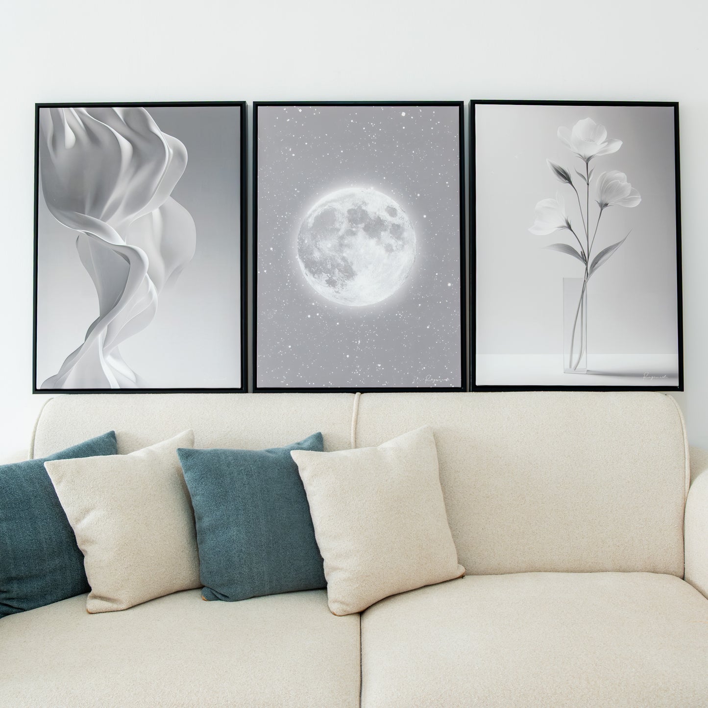 Trio Tableau Abstrait Douceur Pastel  AB-DP