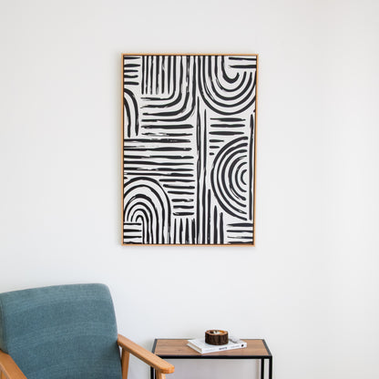 Tableau abstrait "Lignes Tribales" NA-LT