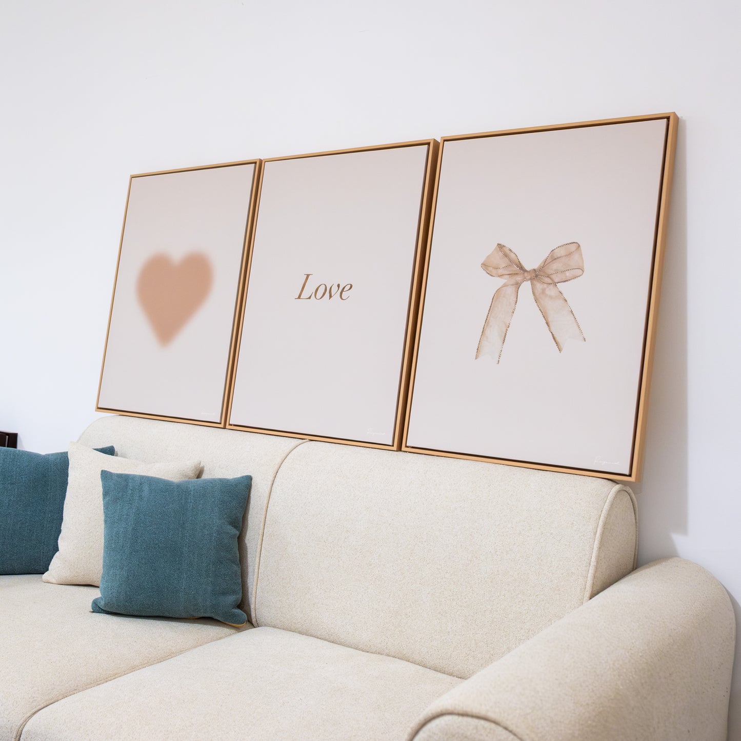 Trio Tableau abstrait "Love" ab-Lv