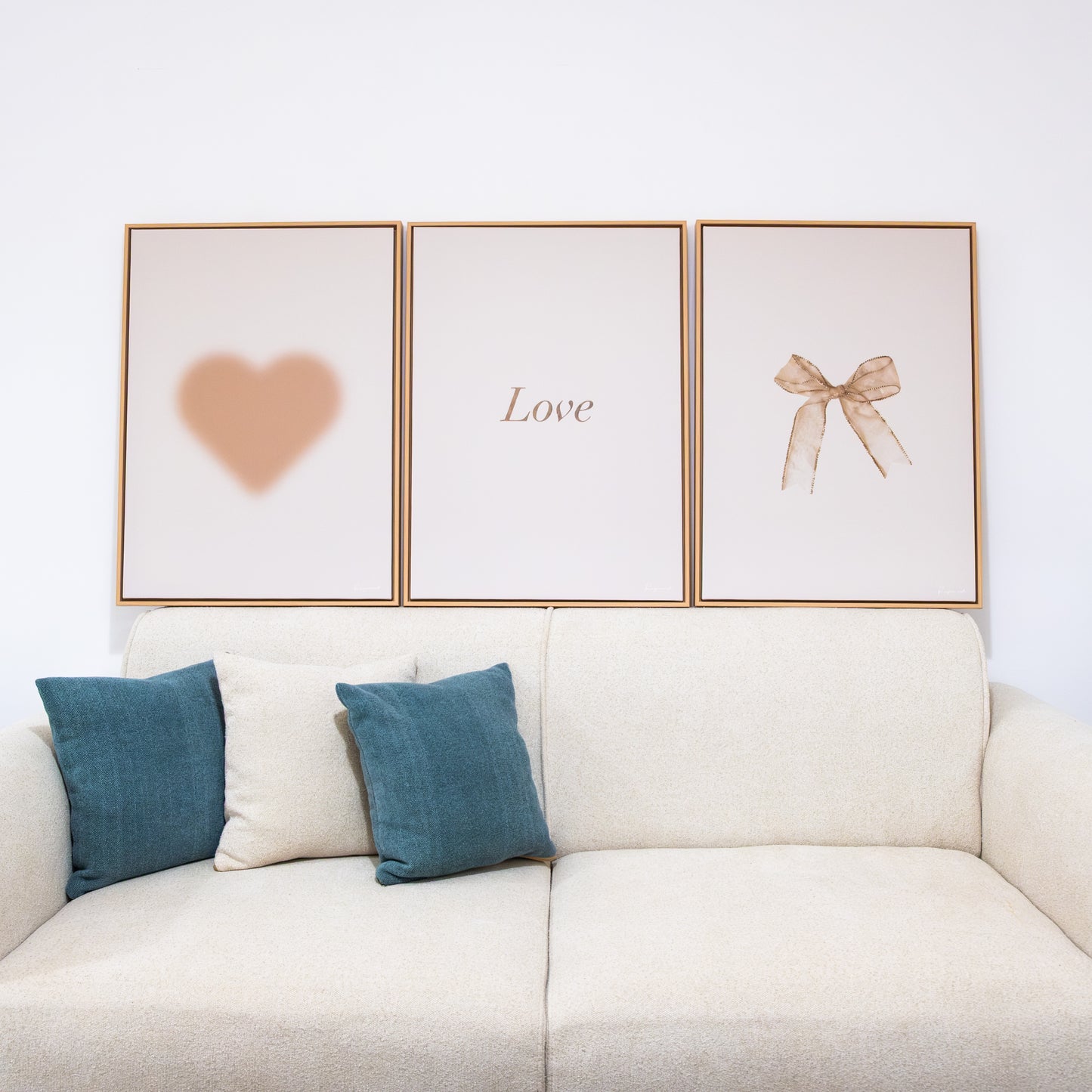 Trio Tableau abstrait "Love" ab-Lv