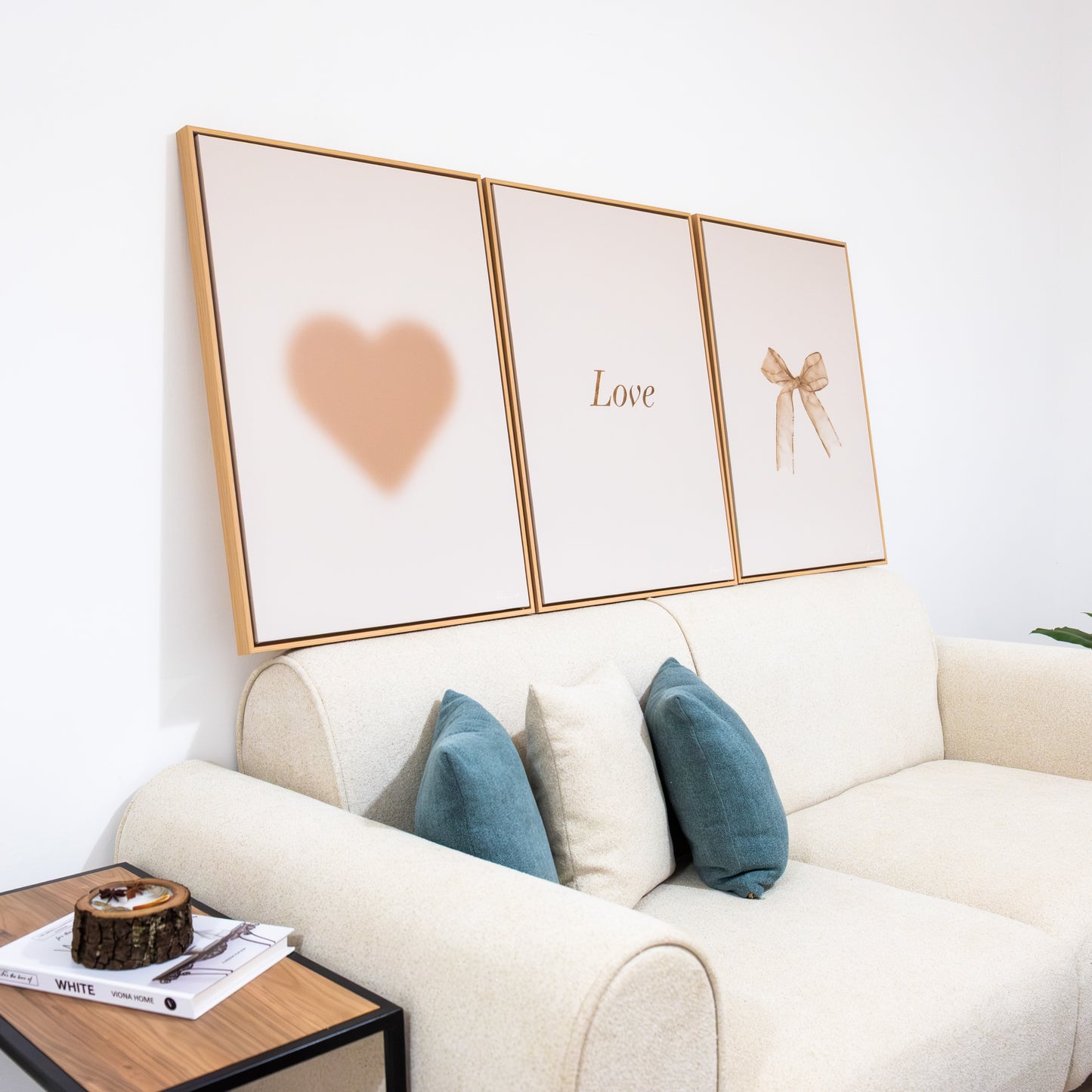 Trio Tableau abstrait "Love" ab-Lv
