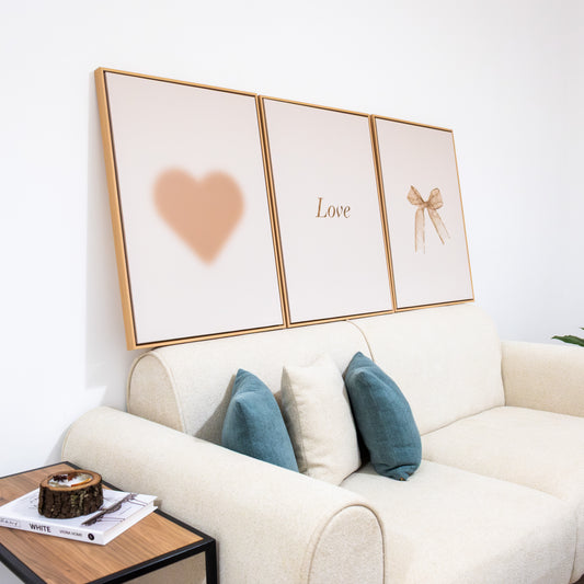 Trio Tableau abstrait "Love" ab-Lv
