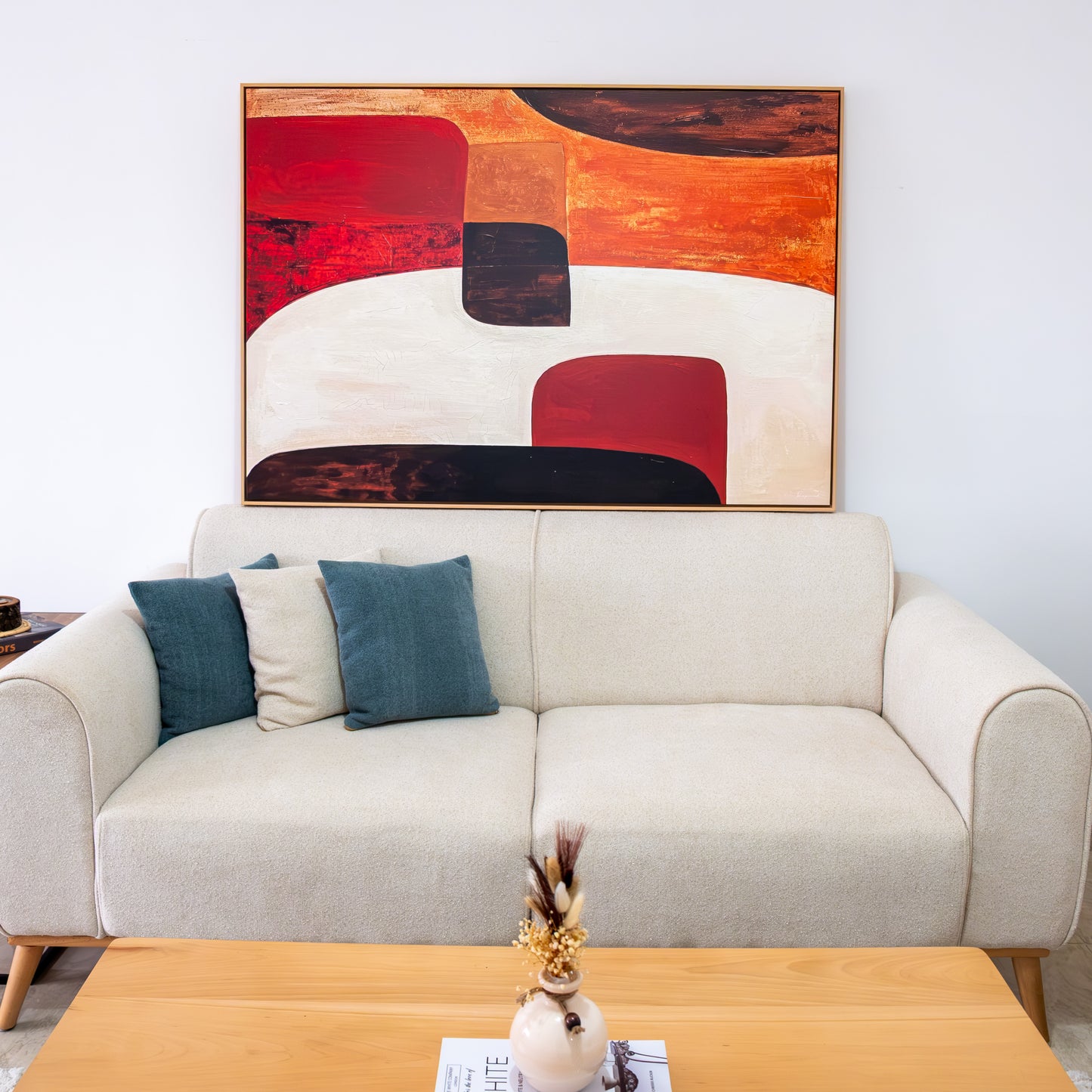 Tableau Abstrait "Équilibre Terracotta"  Ab-ET