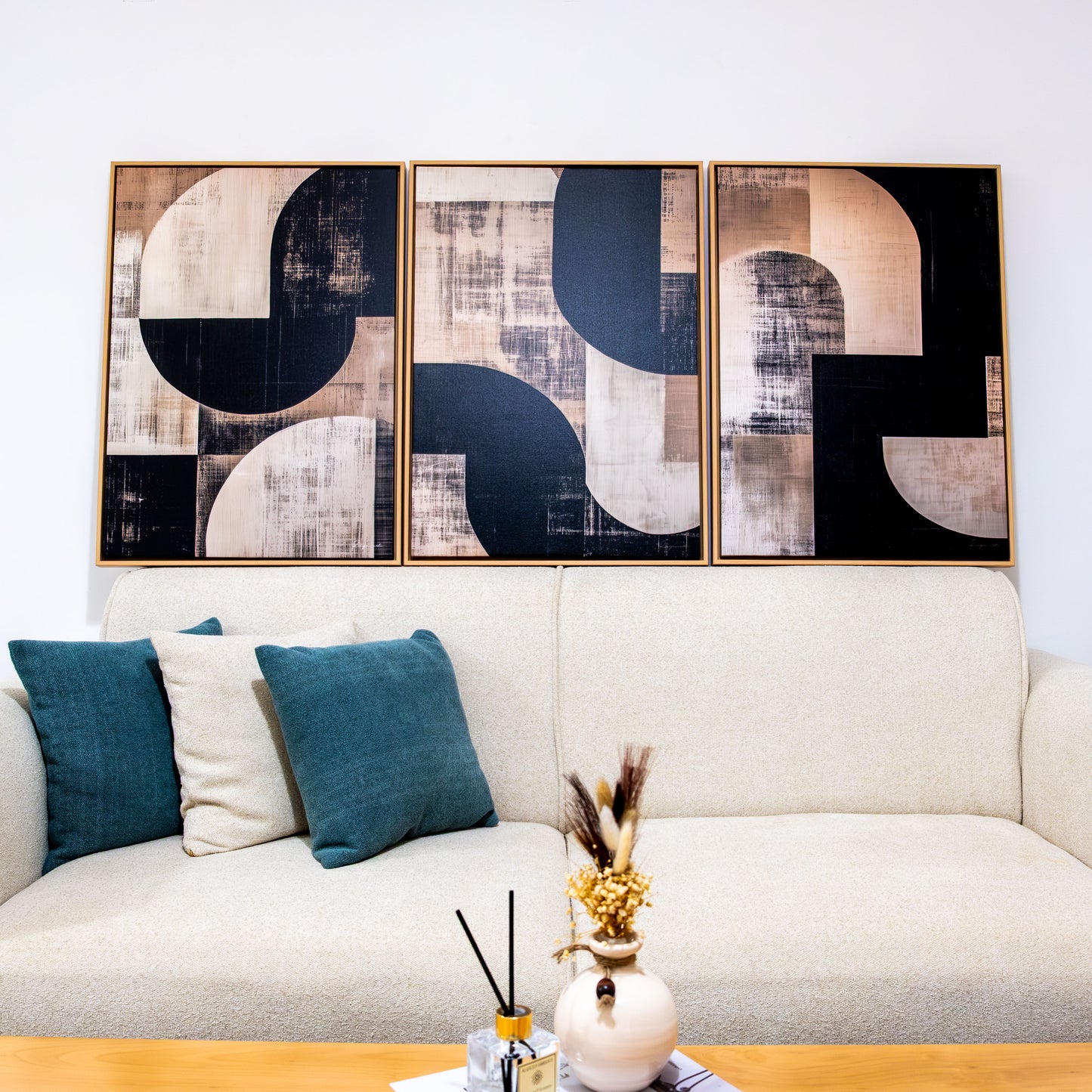 Trio Tableau abstrait "Fragment Urbain" Ab-FU