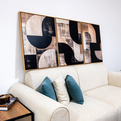 Trio Tableau abstrait "Fragment Urbain" Ab-FU