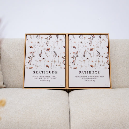 Duo Tableau islamique "Patience Gratitude " IS-PG