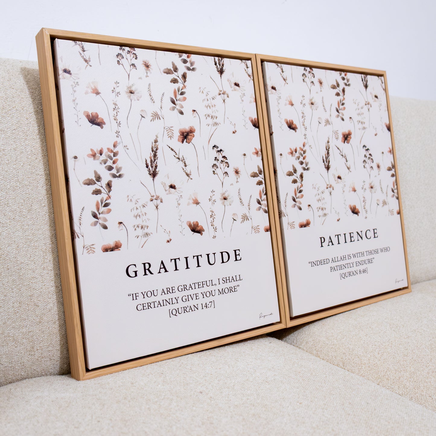 Duo Tableau islamique "Patience Gratitude " IS-PG