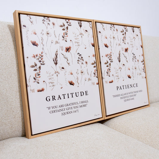 Duo Tableau islamique "Patience Gratitude " IS-PG