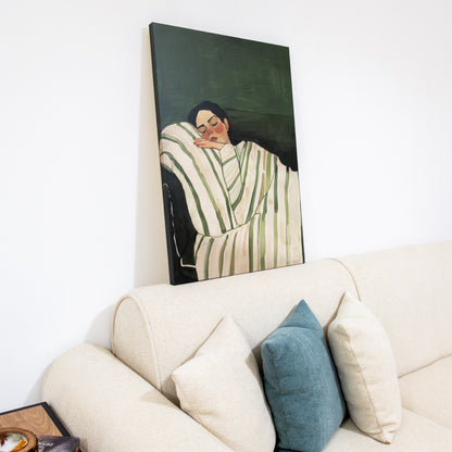 Tableau abstrait "Femme Rayée" Ab-FY
