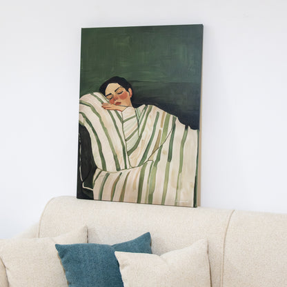 Tableau abstrait "Femme Rayée" Ab-FY