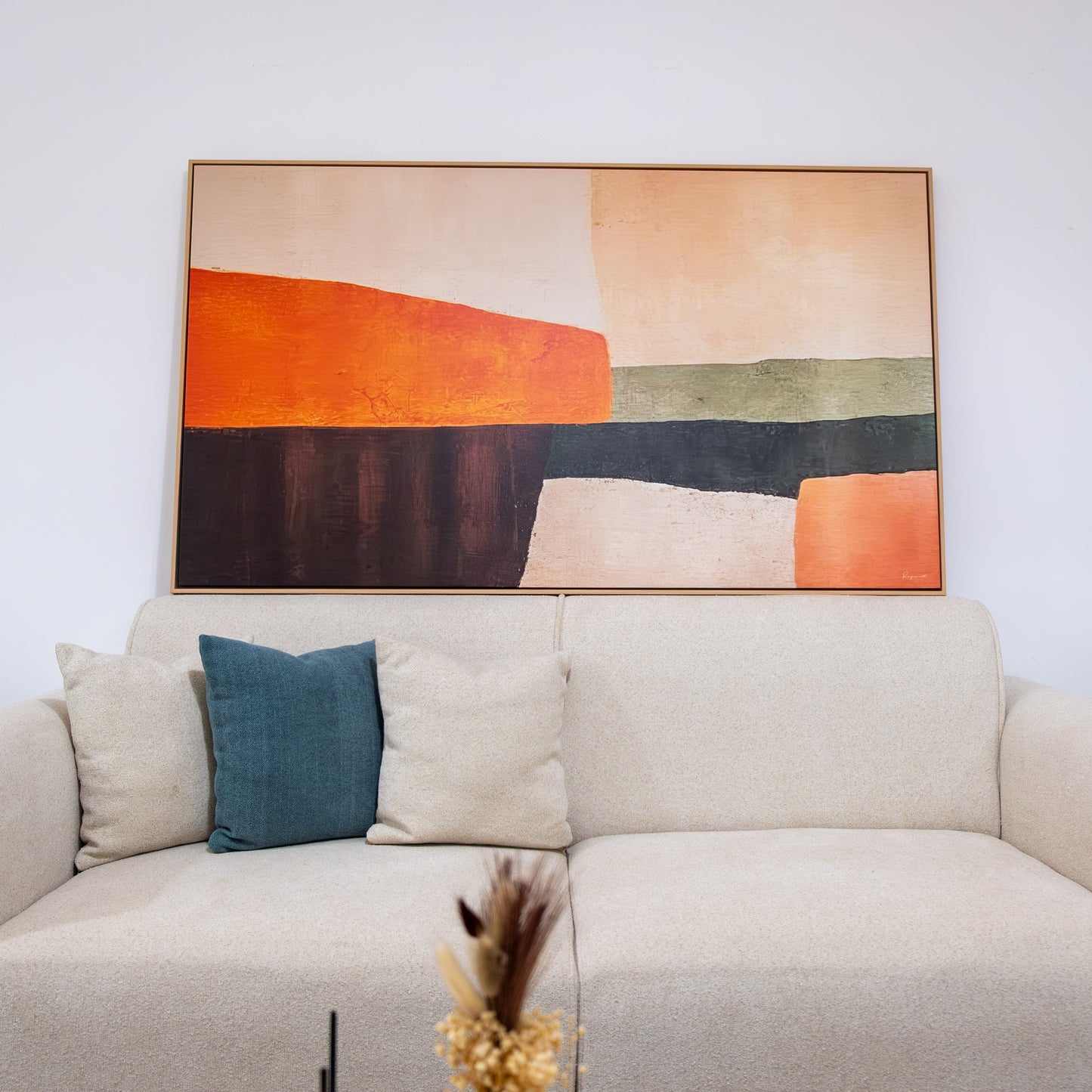 Tableau abstrait "Géométrique orange" ab-GO
