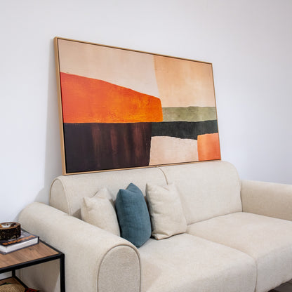 Tableau abstrait "Géométrique orange" ab-GO