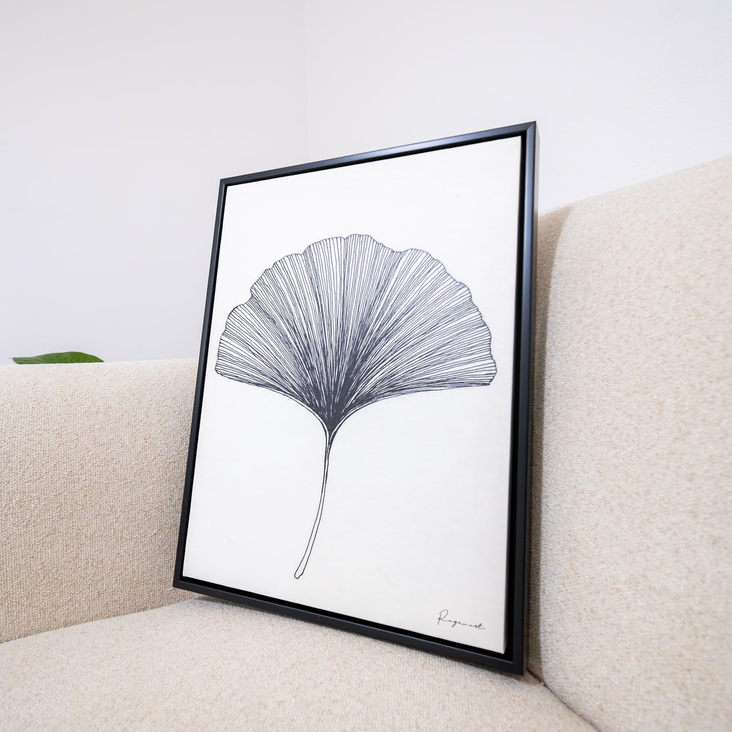 Tableau abstrait "Éventail Ginkgo" Ab-EG