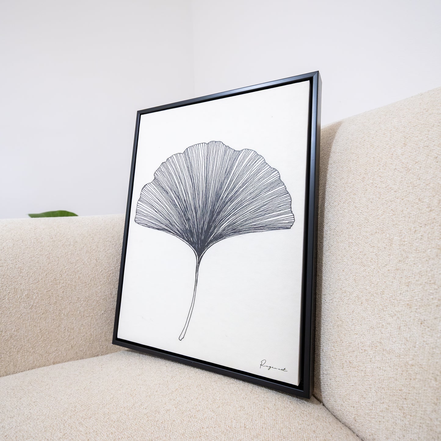 Tableau abstrait "Éventail Ginkgo" Ab-EG
