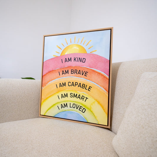 Tableau pour chambre d’enfant - Arc en ciel En-ARC