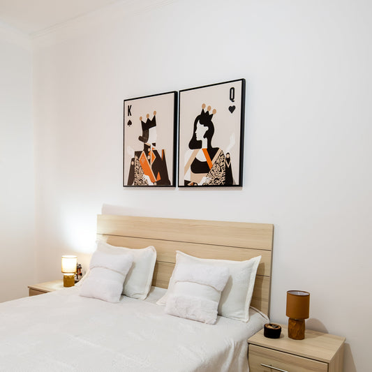 Duo Tableau abstrait "king & Queen " Ab-KQ2