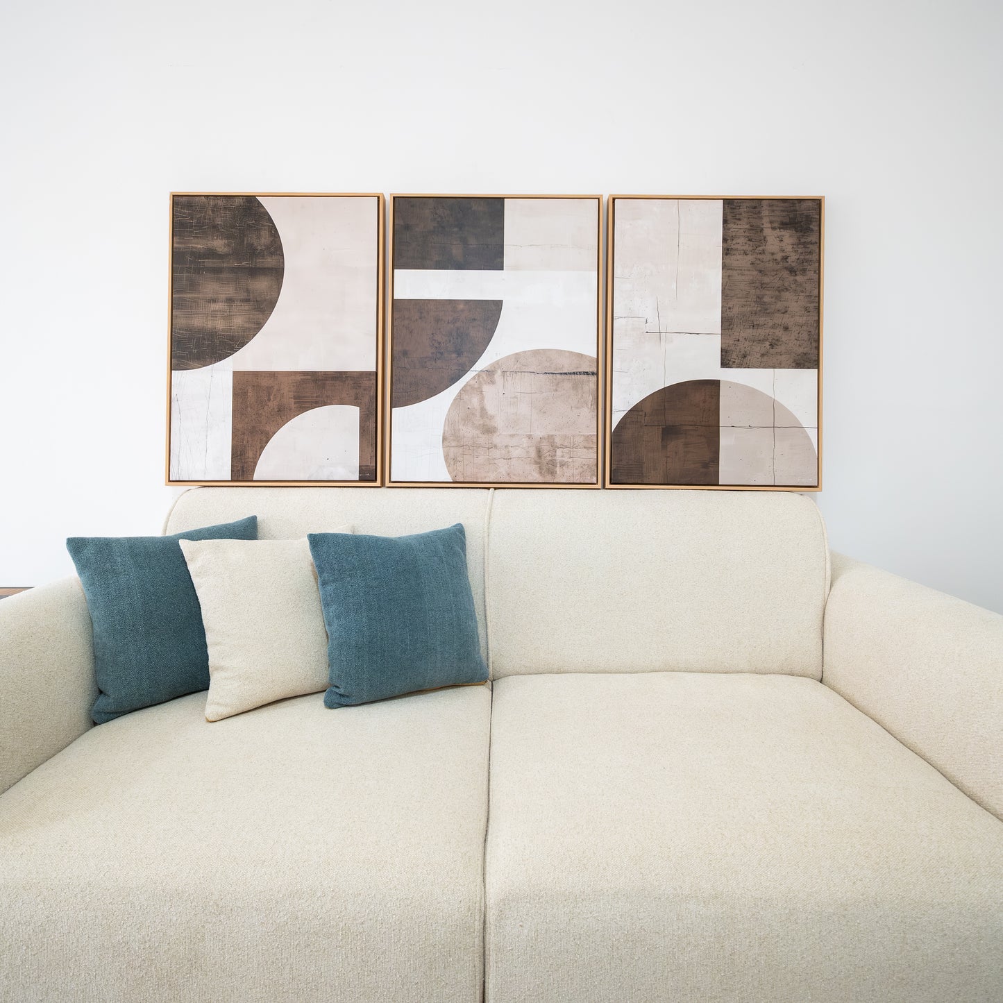 Trio Tableau abstrait "Marron" Ab-MR