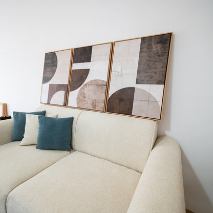 Trio Tableau abstrait "Marron" Ab-MR