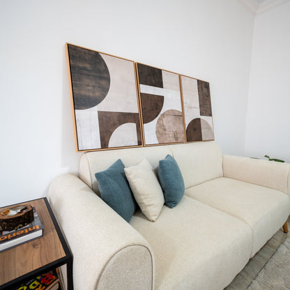 Trio Tableau abstrait "Marron" Ab-MR