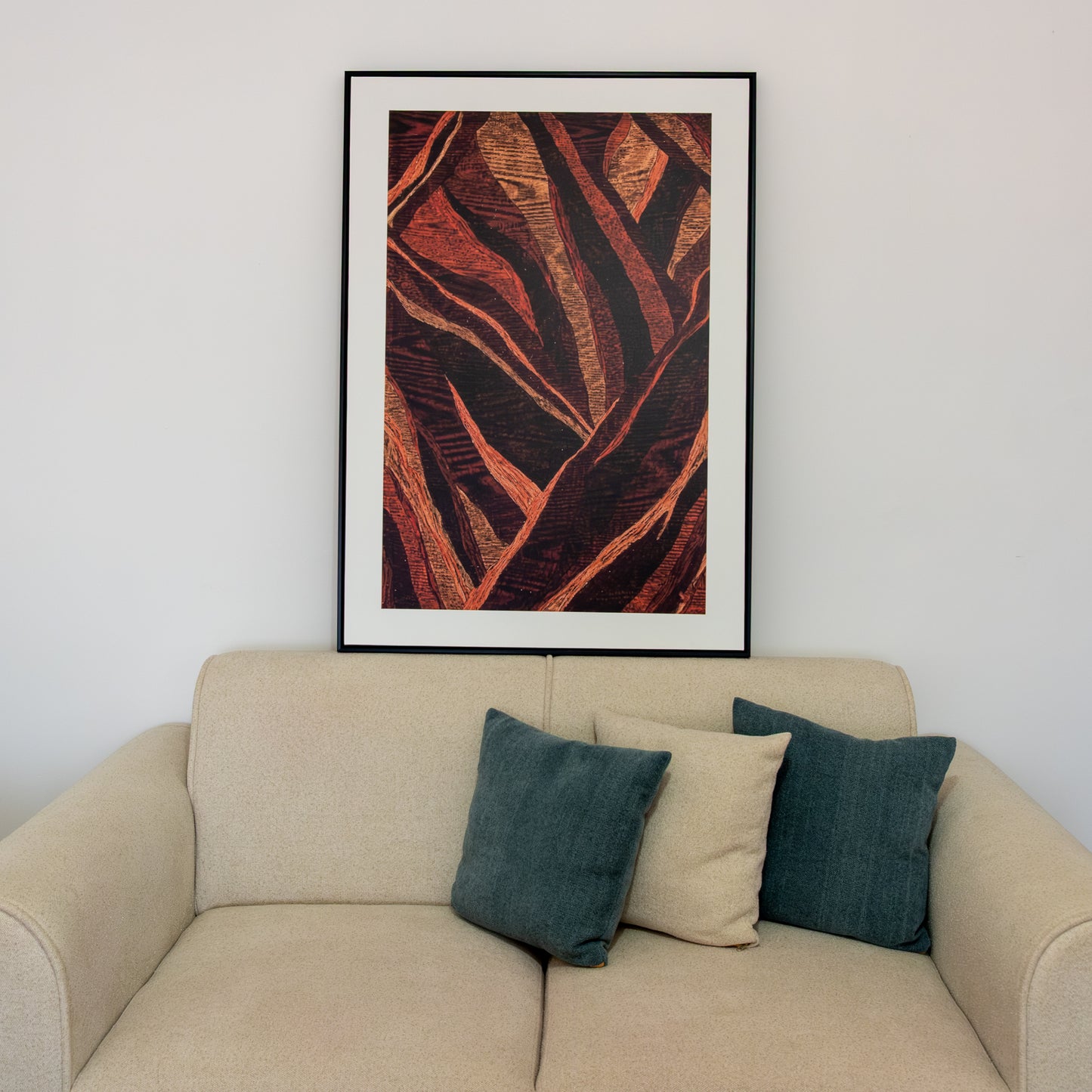 Tableau abstrait "Terres Brûlées" Ab-TB