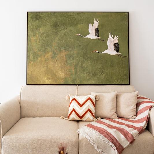 Tableau abstrait  'Vol Silencieux' AB-VS