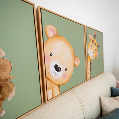 Tableau pour chambre d’enfant - Trio animaux En-LGO