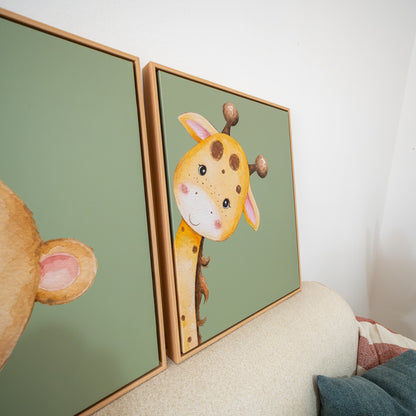 Tableau pour chambre d’enfant - Trio animaux En-LGO