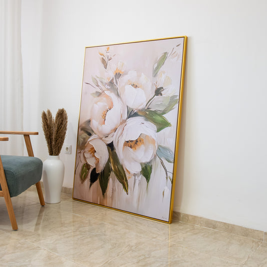 Tableau abstrait "Éclat Floral" Ab-EFL