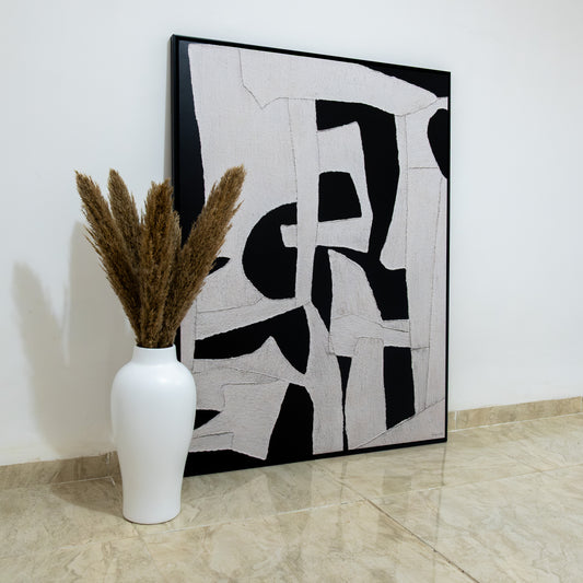 Tableau abstrait "Contrastes Géométriques" Ab-CGO