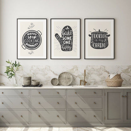 Trio Tableau Cuisine "Never stop cooking" ab-BKS