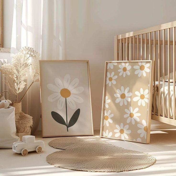 Tableau pour chambre d’enfant - Duo Flowers En-FR